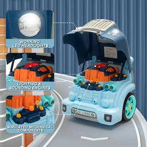 اسباب بازی موتور خودرو Motor Car Engine مدل کاپوت ماشین پلیس Repair Truck Police Set_اسباب بازی